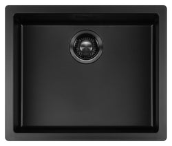 Composiet Zwarte Spoelbak 50 cm onderbouw/opbouw Mizzo Ambro- Spoelbak Zwart Keuken