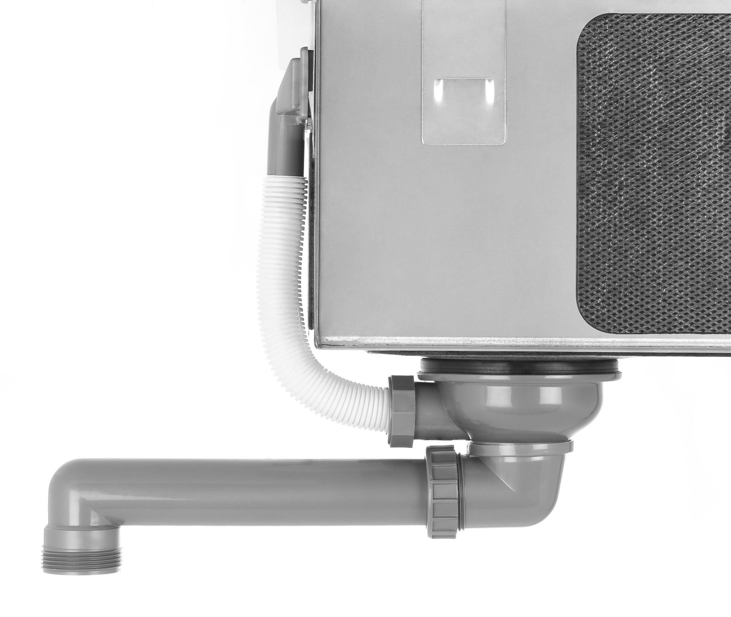 Grote Spoelbak Keuken 80cm Onderbouw / Vlakbouw - Moderne Keuken Spoelbak MIZZO Quadro - Dubbele Spoelbak- RVS Spoelunit