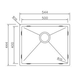Mizzo linea kitchen sink 1.2 5040 Flushmount/Undermount