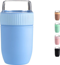 Yoghurtbeker to Go - Mueslibeker to Go 640ml (450ml + 190ml) - Lunch cup - Muesli Cup Coninx Yogo Blue