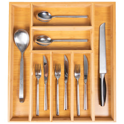 Bambox B4147 Houten bestekbak 41 cm Opslagbak - Bamboe besteklade