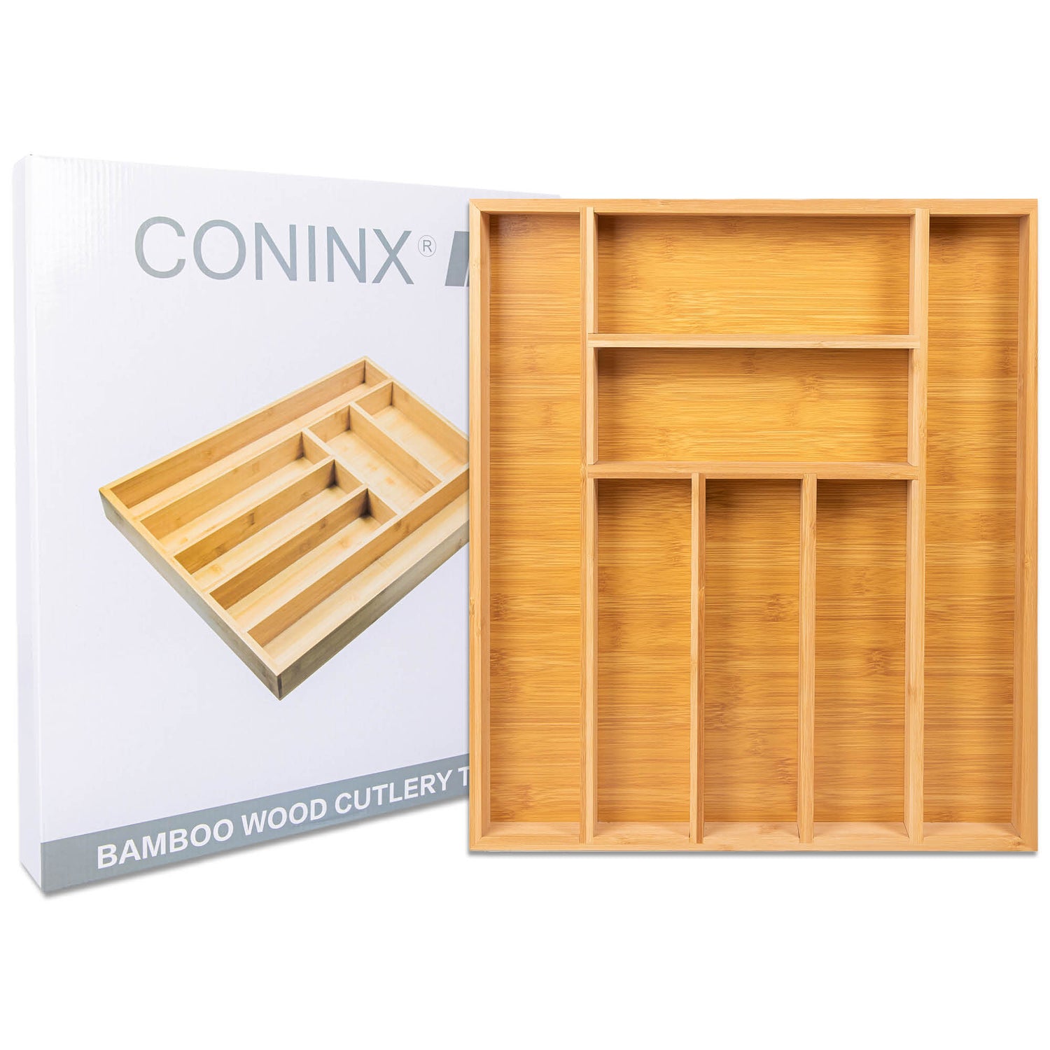 Bambox B4147 Houten bestekbak 41 cm Opslagbak - Bamboe besteklade