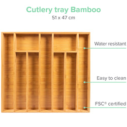 Bambox B5147 Wooden specification bin 51x47 cm - Storage bin - Bamboo cutlery