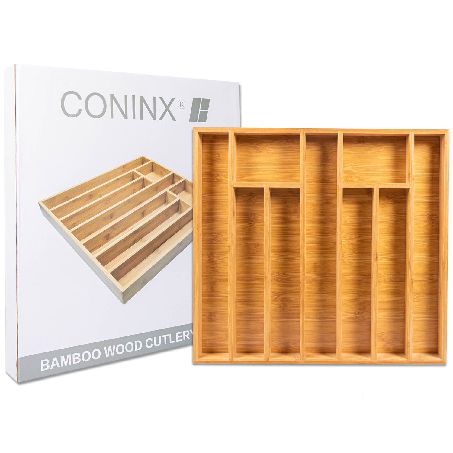 Bambox B5147 Wooden specification bin 51x47 cm - Storage bin - Bamboo cutlery