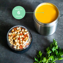 Coninx Thermos Food Container - Warming Container eten voor thuis en onderweg - Thermos Food Box Lekvrije - Thermos Mok 840ml blauw