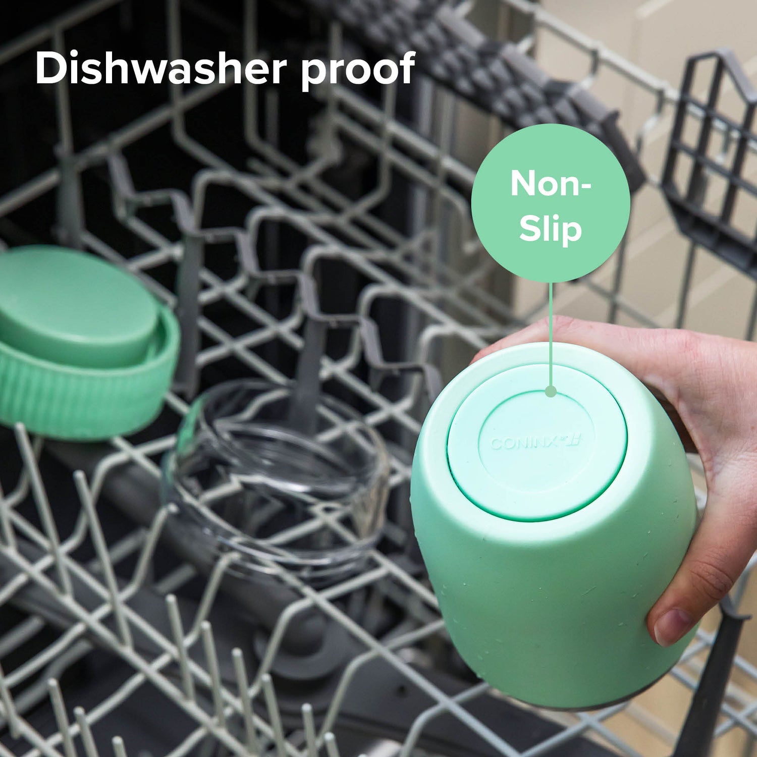 Coninx Thermos Food Container - Warming Container eten voor thuis en onderweg - Thermos Food Box Lekvrije - Thermos Mok 840ml groen