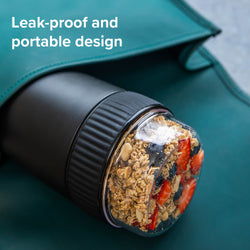 Coninx Thermos Food Container - Warming Container eten voor thuis en onderweg - Thermos Food Box Lekvrije - Thermos Mok 840ml groen