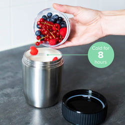 Coninx Thermos food container - Warming container food for at home and on the go - Thermos food box leak-proof - Thermos mug 840ml black