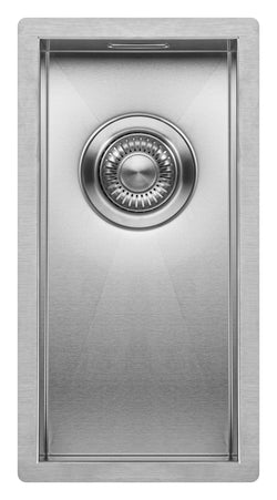 Kleine Spoelbak Keuken 18 cm onderbouw / vlakbouw - RVS spoelbak MIZZO Quadro - Spoelunit