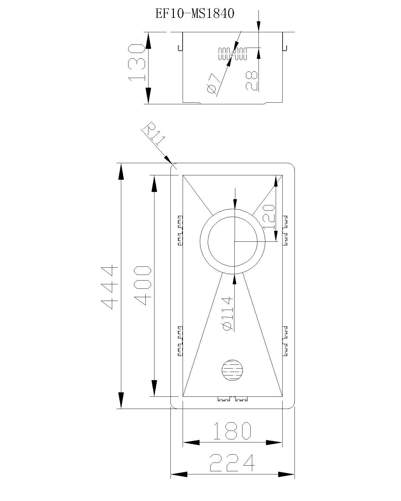 Kleine Spoelbak Keuken 18 cm onderbouw / vlakbouw - RVS spoelbak MIZZO Quadro - Spoelunit