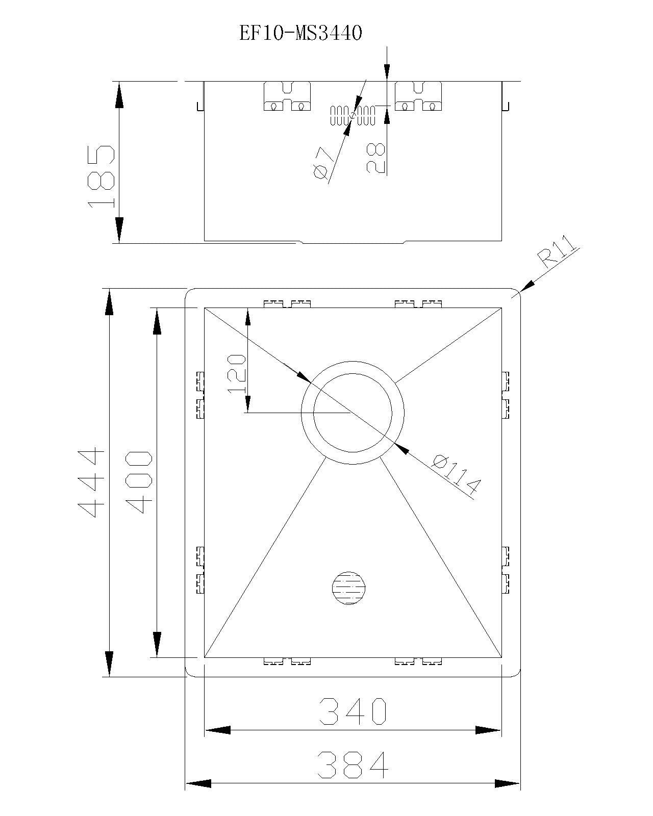 Mizzo quadro kitchen sink 1.2 3440 Flushmount / Undermount
