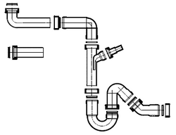 Mizzo multifunctionele enkele sifon. Ruimtebesparend.