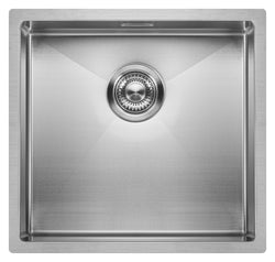 Spoelbak Keuken 45 cm Mizzo Linea - Geschikt voor Onderbouw en Vlakbouw - Enkele Spoelbak Vierkant - 45 x 40 cm - RVS Spoelbak