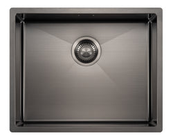 Mizzo Linea spoelbak Gunmetal 50-40 onderbouw - vlakbouw 