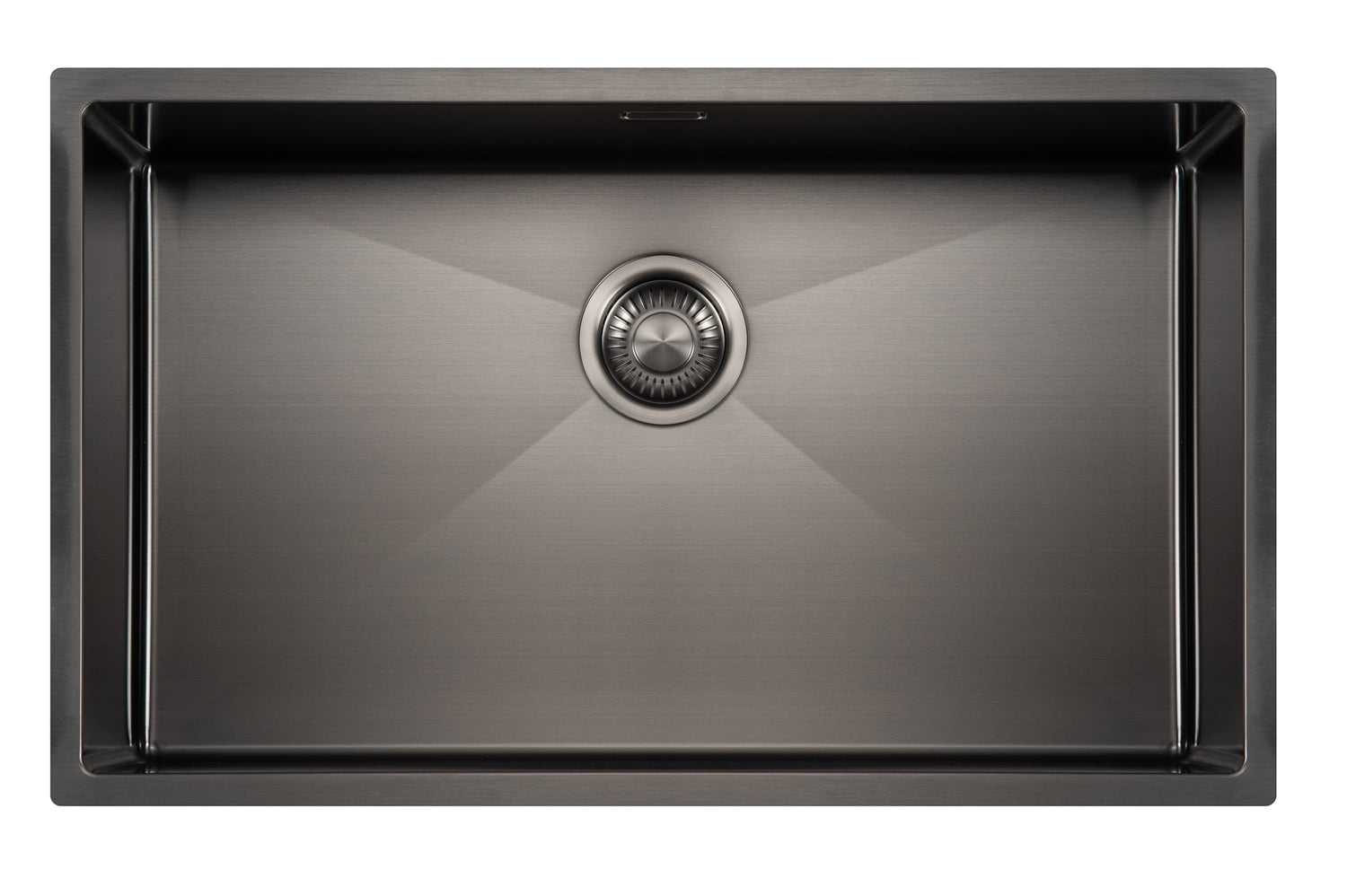 Mizzo Linea spoelbak Gunmetal 70-40 onderbouw - vlakbouw 