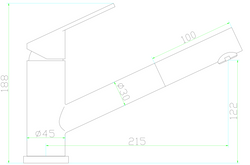 Mizzo RVS keukenkraan Petito – Design Mengkraan Keuken Roestvrijstaal